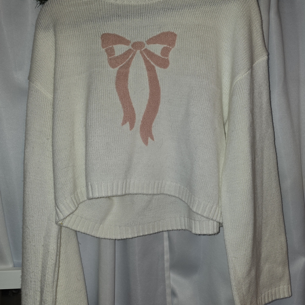Sincerely Jules Sweater with Pink Bow